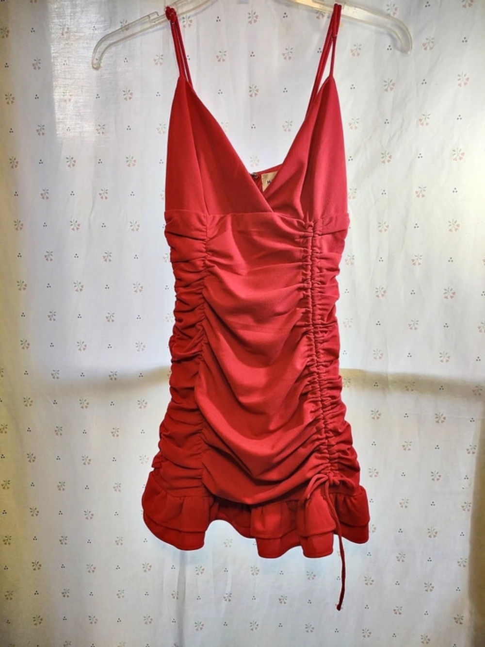 Hello Molly Ruched Mini Dress in Pink